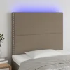 pas cher VidaXL Tête De Lit à LED Taupe 90x5x118/128 Cm Tissu 19