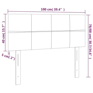 VidaXL Tête De Lit à LED Vert 100x5x78/88 Cm Tissu Dernières Nouveautés 15