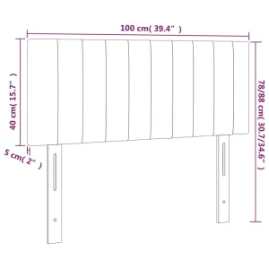 boutique en ligne VidaXL Tête De Lit à LED Vert 100x5x78/88 Cm Tissu 15