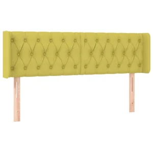 styles dernier cri VidaXL Tête De Lit à LED Vert 147x16x78/88 Cm Tissu 9