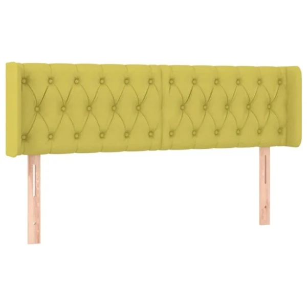 styles dernier cri VidaXL Tête De Lit à LED Vert 147x16x78/88 Cm Tissu 3