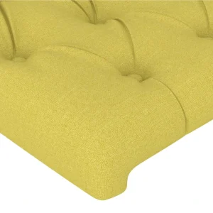 styles dernier cri VidaXL Tête De Lit à LED Vert 147x16x78/88 Cm Tissu 13