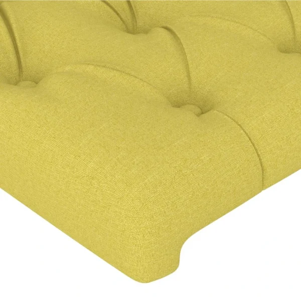 styles dernier cri VidaXL Tête De Lit à LED Vert 147x16x78/88 Cm Tissu 5