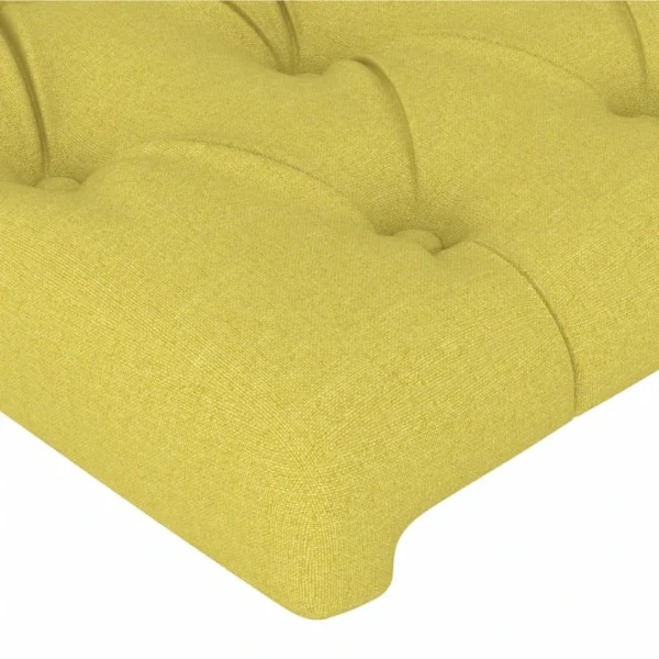 VidaXL Tête De Lit à LED Vert 160x7x118/128 Cm Tissu achat pas cher 5