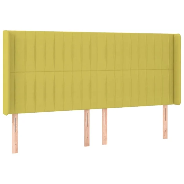 en ligne VidaXL Tête De Lit à LED Vert 163x16x118/128 Cm Tissu 3