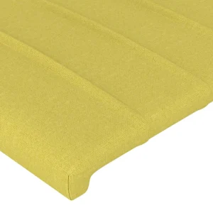 en ligne VidaXL Tête De Lit à LED Vert 163x16x118/128 Cm Tissu 13