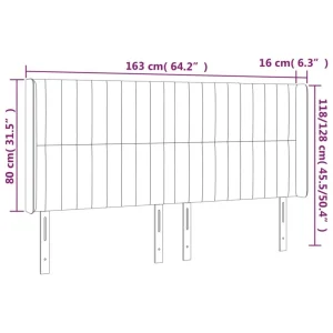 en ligne VidaXL Tête De Lit à LED Vert 163x16x118/128 Cm Tissu 15