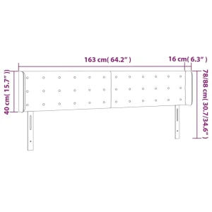 Boutique VidaXL Tête De Lit à LED Vert 163x16x78/88 Cm Tissu 15