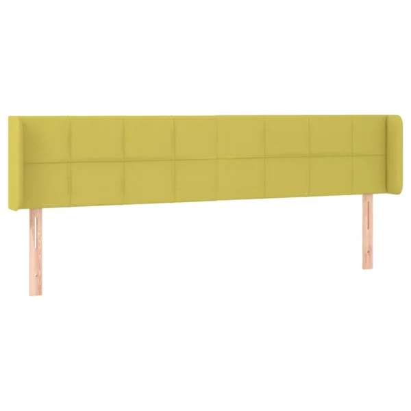 vente en ligne pas cher VidaXL Tête De Lit à LED Vert 163x16x78/88 Cm Tissu 3