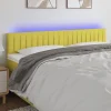 VidaXL Tête De Lit à LED Vert 200x5x78/88 Cm Tissu à prix réduits 17
