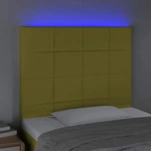Acheter VidaXL Tête De Lit à LED Vert 80x5x118/128 Cm Tissu 9