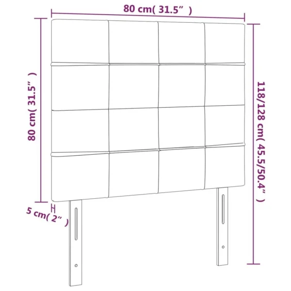 Acheter VidaXL Tête De Lit à LED Vert 80x5x118/128 Cm Tissu 6