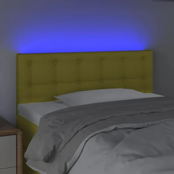 boutique en ligne VidaXL Tête De Lit à LED Vert 80x5x78/88 Cm Tissu 3