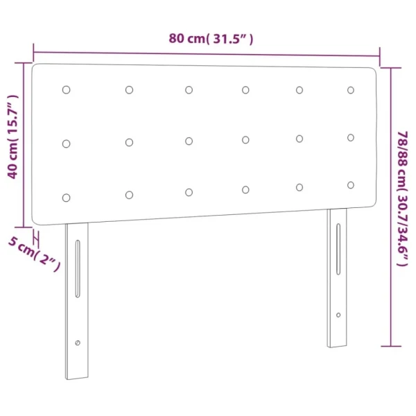 boutique en ligne VidaXL Tête De Lit à LED Vert 80x5x78/88 Cm Tissu 6