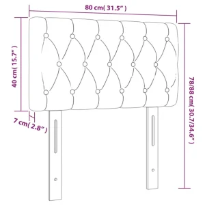 VidaXL Tête De Lit à LED Vert 80x7x78/88 Cm Tissu garantis authentique 15
