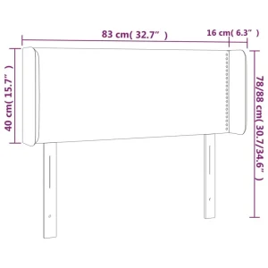 VidaXL Tête De Lit à LED Vert 83x16x78/88 Cm Tissu soldes pas cher 15