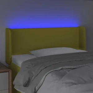 marque moins cher VidaXL Tête De Lit à LED Vert 83x16x78/88 Cm Tissu 11