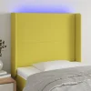 vente pas cher en ligne VidaXL Tête De Lit à LED Vert 93x16x118/128 Cm Tissu 19