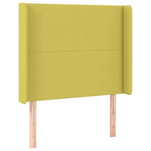 vente pas cher en ligne VidaXL Tête De Lit à LED Vert 93x16x118/128 Cm Tissu 11