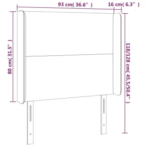 vente pas cher en ligne VidaXL Tête De Lit à LED Vert 93x16x118/128 Cm Tissu 15