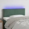 outlet soldes VidaXL Tête De Lit à LED Vert Foncé 100x5x78/88 Cm Velours 17