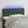 magasins pas chers VidaXL Tête De Lit à LED Vert Foncé 100x7x78/88 Cm Velours 19