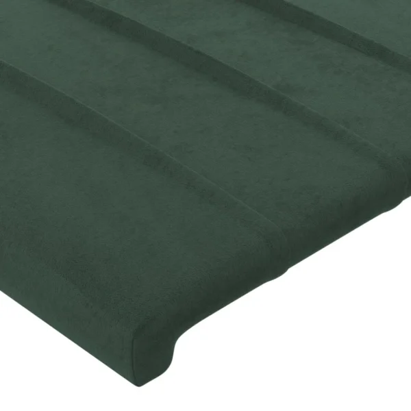 grande surprise VidaXL Tête De Lit à LED Vert Foncé 103x16x78/88 Cm Velours 5