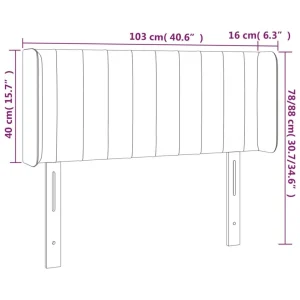 grande surprise VidaXL Tête De Lit à LED Vert Foncé 103x16x78/88 Cm Velours 15