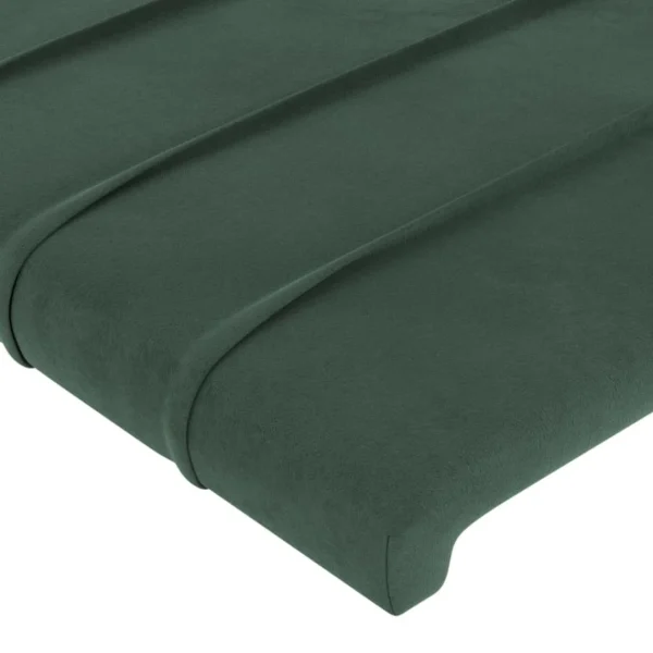 VidaXL Tête De Lit à LED Vert Foncé 103x16x78/88 Cm Velours Boutique 5
