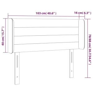 VidaXL Tête De Lit à LED Vert Foncé 103x16x78/88 Cm Velours Boutique 15