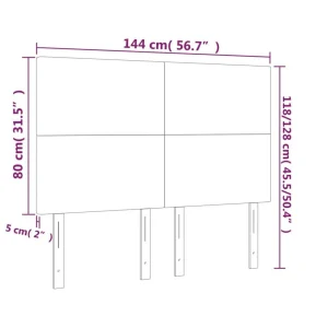 pas cher marque VidaXL Tête De Lit à LED Vert Foncé 144x5x118/128 Cm Velours 15