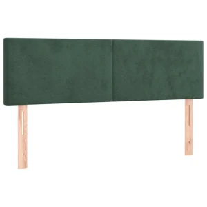 VidaXL Tête De Lit à LED Vert Foncé 144x5x78/88 Cm Velours magasin paris 11
