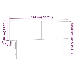 VidaXL Tête De Lit à LED Vert Foncé 144x5x78/88 Cm Velours magasin paris 15