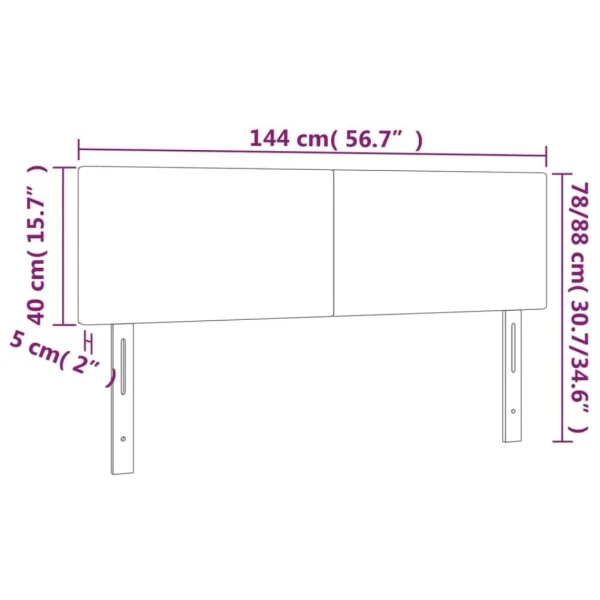 VidaXL Tête De Lit à LED Vert Foncé 144x5x78/88 Cm Velours magasin paris 6