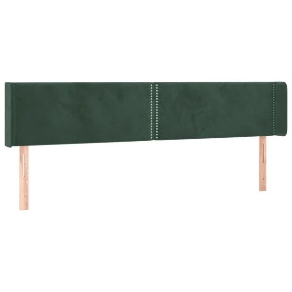 VidaXL Tête De Lit à LED Vert Foncé 203x16x78/88 Cm Velours a Prix Discount 3