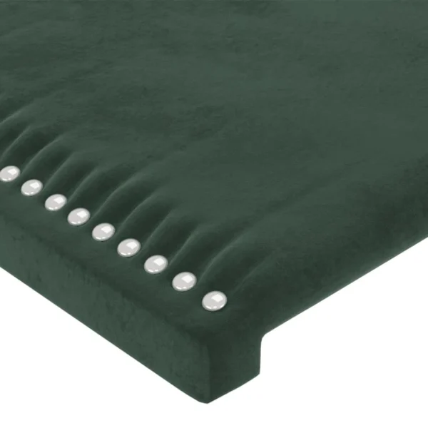 VidaXL Tête De Lit à LED Vert Foncé 203x16x78/88 Cm Velours a Prix Discount 5