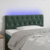 mode VidaXL Tête De Lit à LED Vert Foncé 90x7x78/88 Cm Velours 17