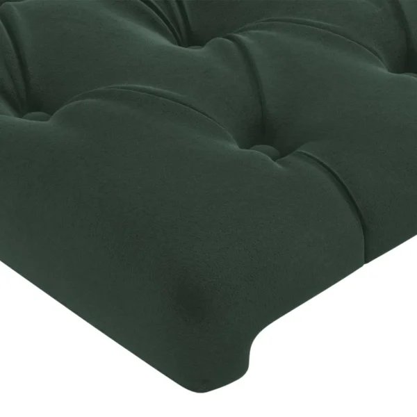 mode VidaXL Tête De Lit à LED Vert Foncé 90x7x78/88 Cm Velours 5