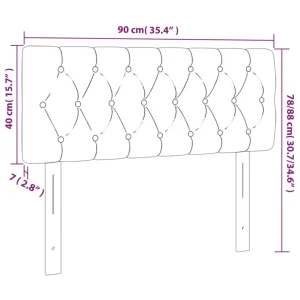 mode VidaXL Tête De Lit à LED Vert Foncé 90x7x78/88 Cm Velours 15