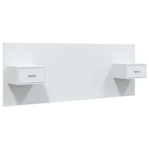 VidaXL Tête De Lit Avec Armoires Blanc Bois D’ingénierie Authentic Original licence 9