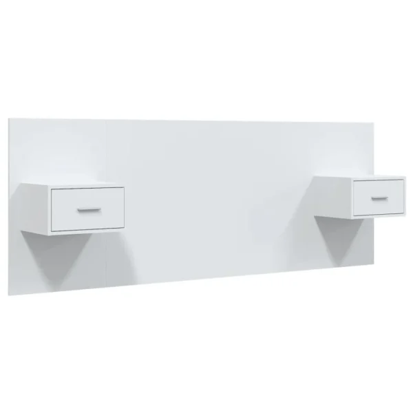 VidaXL Tête De Lit Avec Armoires Blanc Bois D’ingénierie Authentic Original licence 3