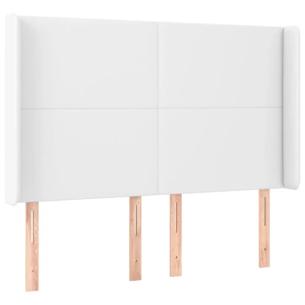 à prix d'occasion VidaXL Tête De Lit Avec Oreilles Blanc 147x16x118/128 Cm Similicuir 3