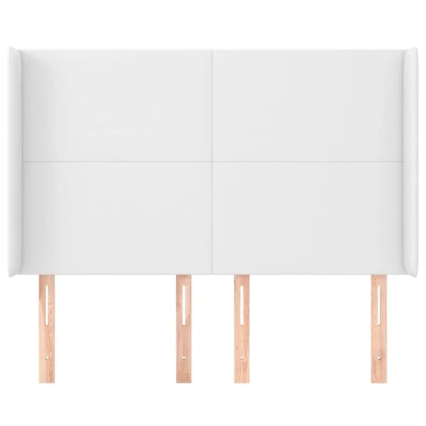 à prix d'occasion VidaXL Tête De Lit Avec Oreilles Blanc 147x16x118/128 Cm Similicuir 4