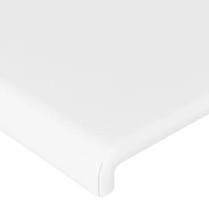 à prix d'occasion VidaXL Tête De Lit Avec Oreilles Blanc 147x16x118/128 Cm Similicuir 15