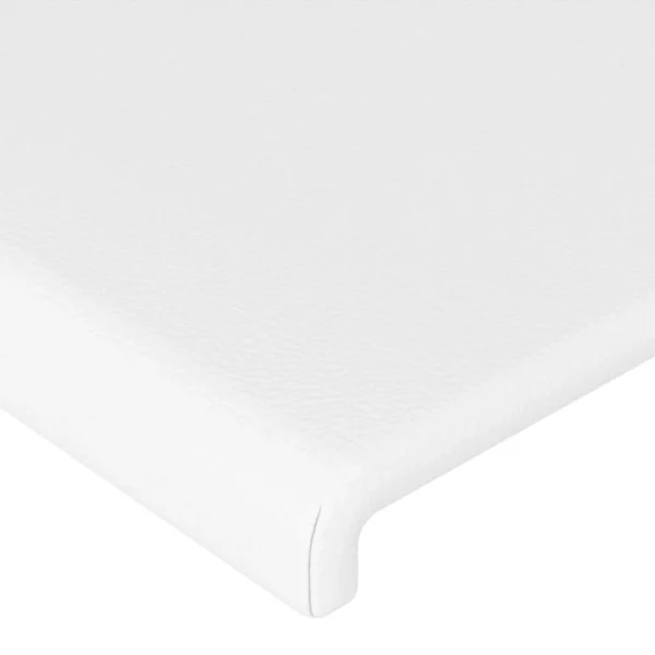 à prix d'occasion VidaXL Tête De Lit Avec Oreilles Blanc 147x16x118/128 Cm Similicuir 6