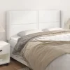 VidaXL Tête De Lit Avec Oreilles Blanc 183x23x118/128 Cm Similicuir grossiste 17