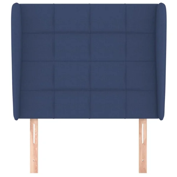fashioniable VidaXL Tête De Lit Avec Oreilles Bleu 103x23x118/128 Cm Tissu 4