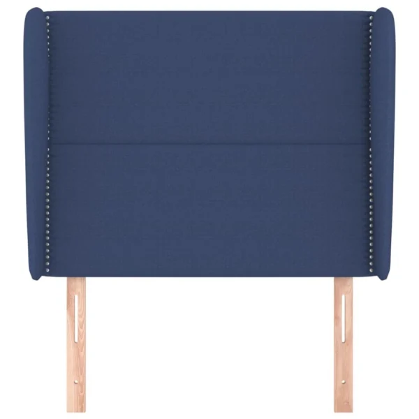 prix le plus bas VidaXL Tête De Lit Avec Oreilles Bleu 103x23x118/128 Cm Tissu 4