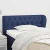 VidaXL Tête De Lit Avec Oreilles Bleu 103x23x78/88 Cm Tissu vente en ligne pas cher 19