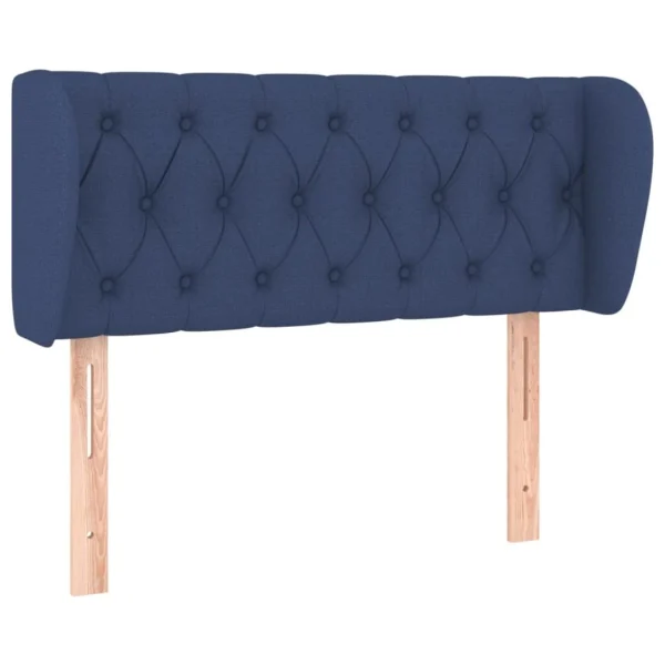 VidaXL Tête De Lit Avec Oreilles Bleu 103x23x78/88 Cm Tissu vente en ligne pas cher 3